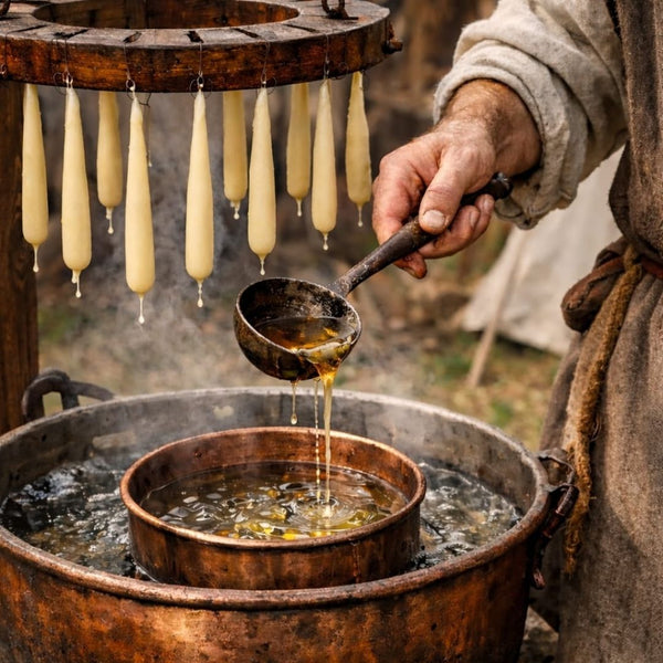 Fiat Lux: candele medievali in cera d’api a colatura